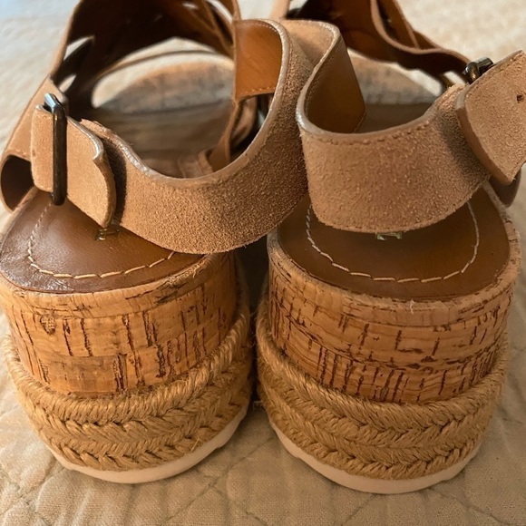 Trask espadrille sandals, size 11. Leather suede. Tan or light brown color. - Picture 8 of 9